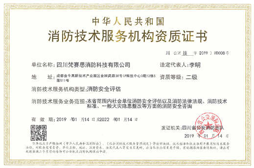技術(shù)服務資質(zhì)證書